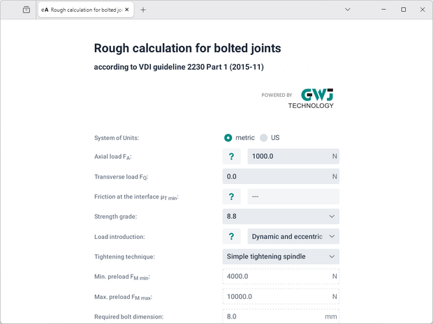 Bolted Joint Dimensioning