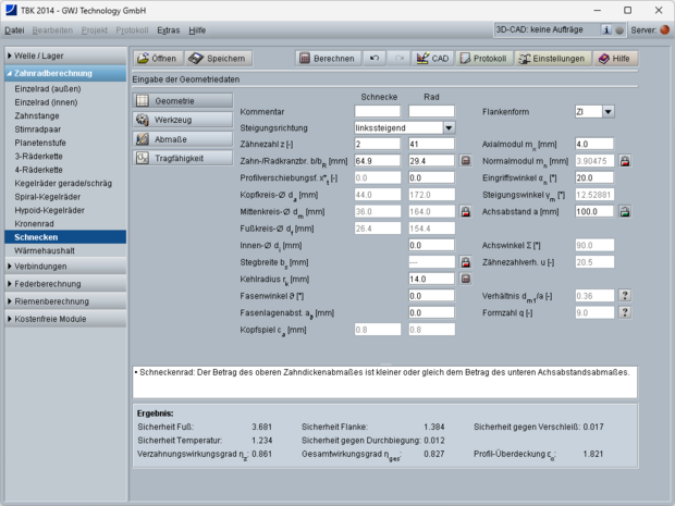 Zylindrische Schnecke
