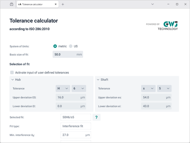 Tolerance Fit Calculator