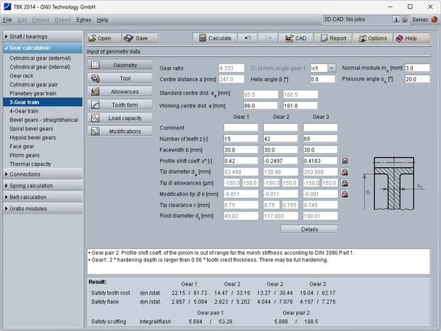 3- and 4-Gear Train System
